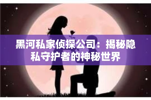 黑河私家侦探公司：揭秘隐私守护者的神秘世界