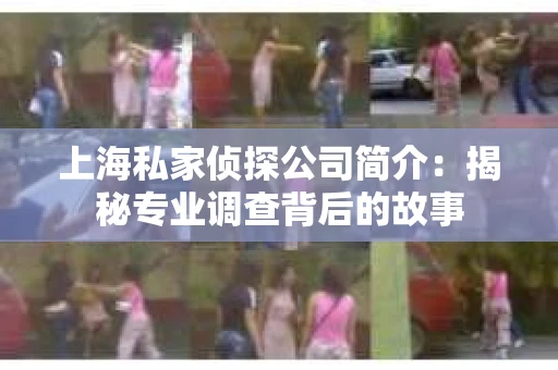 上海私家侦探公司简介：揭秘专业调查背后的故事