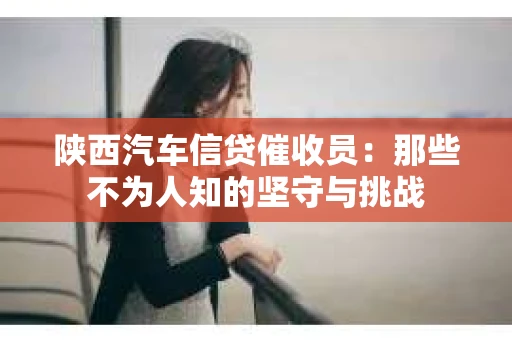 陕西汽车信贷催收员：那些不为人知的坚守与挑战