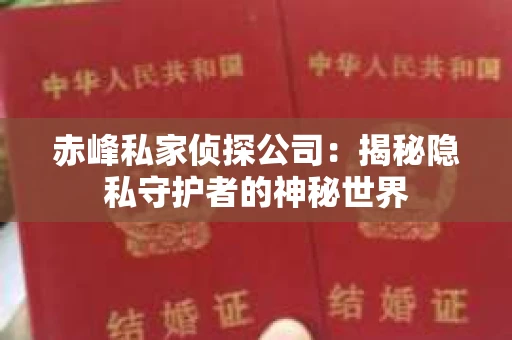 赤峰私家侦探公司：揭秘隐私守护者的神秘世界