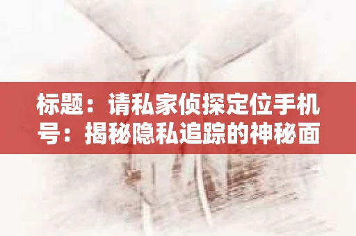 标题：请私家侦探定位手机号：揭秘隐私追踪的神秘面纱