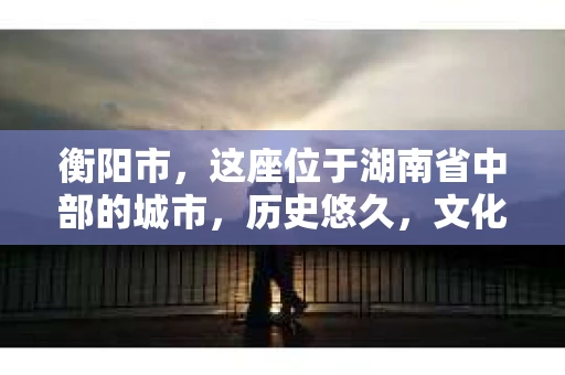 衡阳市，这座位于湖南省中部的城市，历史悠久，文化底蕴深厚。随着社会的发展，人们对于个人隐私的保护意识逐渐增强，私家侦探机构也应运而生。那么，衡阳市是否有私家侦探机构呢？今天，我们就来聊聊这个话题。