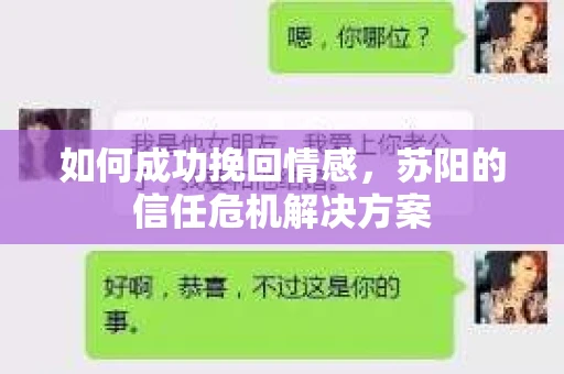 如何成功挽回情感，苏阳的信任危机解决方案
