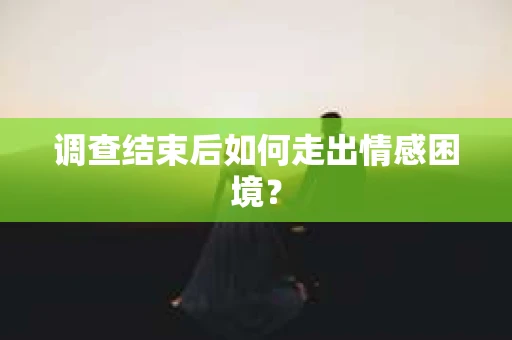 调查结束后如何走出情感困境？